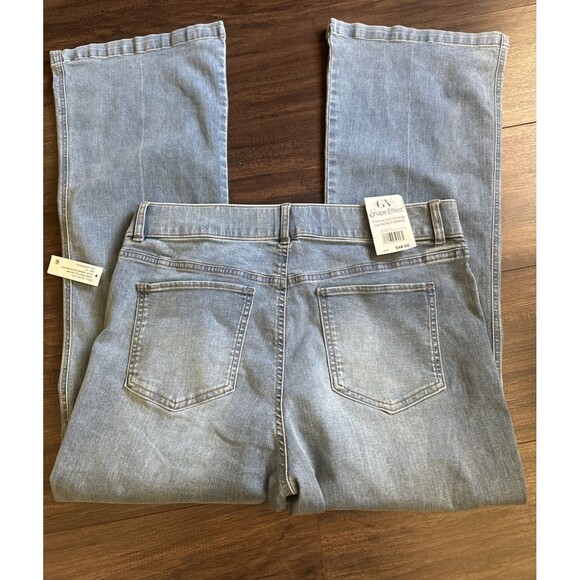 Gloria Vanderbilt Women's Shape Effect Pull-On Flared-Leg Jeans Blue 14 Average - Picture 7 of 9